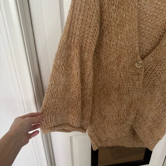Free People Tan Knit Cardigan - Picture 2 of 5